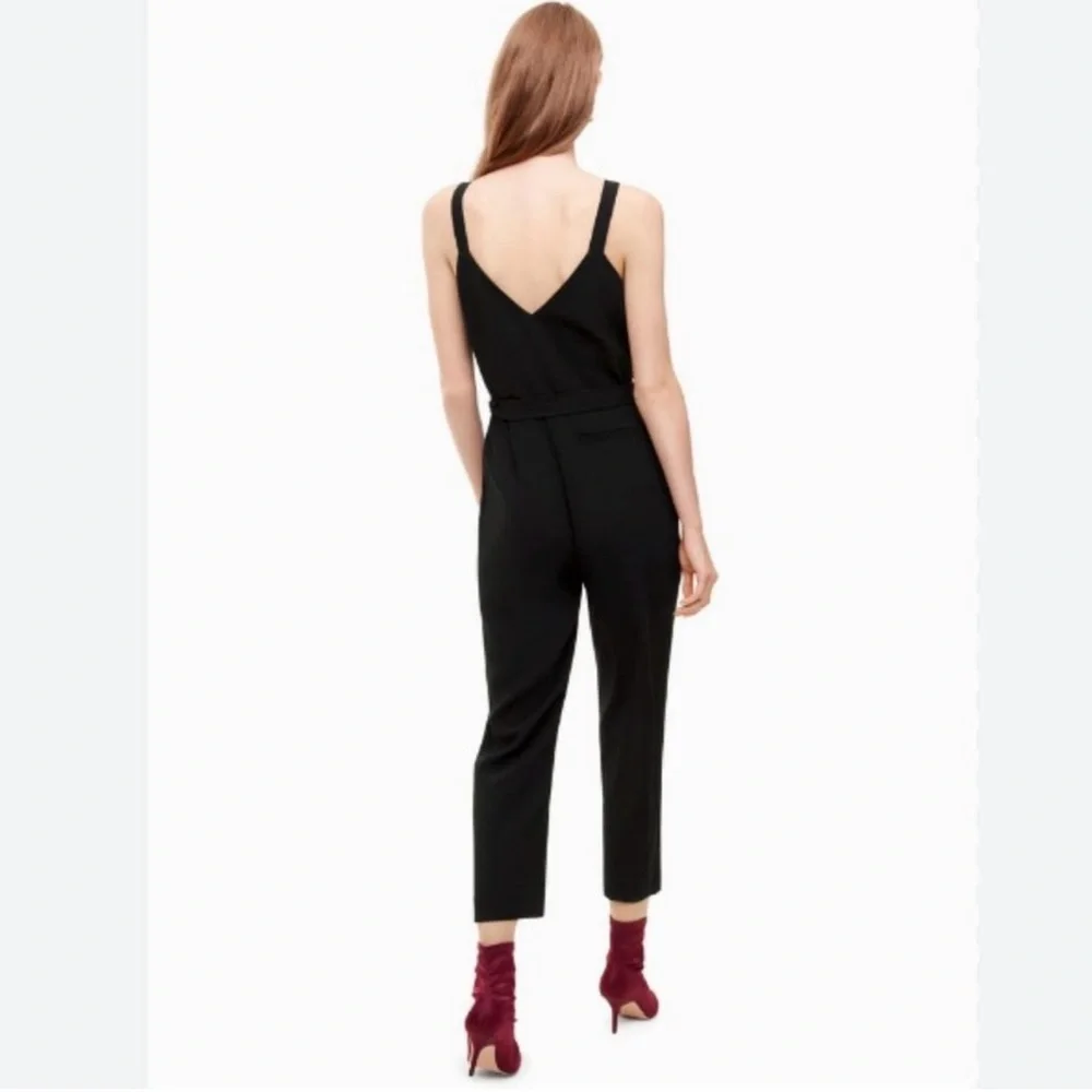 Aritzia Little Moon Petunia Jumpsuit Women's Black Size 4 Classic open back - Picture 3 of 13